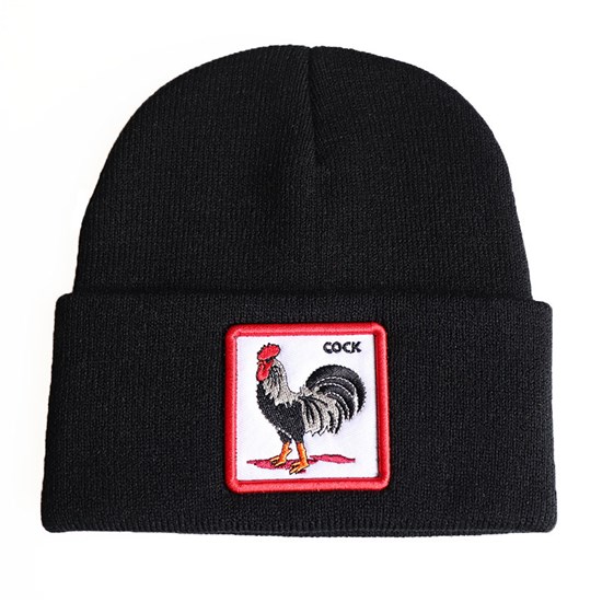 Cock Black Knit Hat
