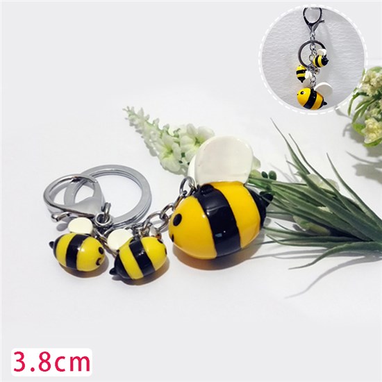 Cute Bee Charm Keychain