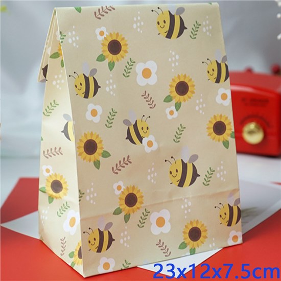 Cartoon Bee Paper Bag Gift Bag Treat Bag Goodie Bag
