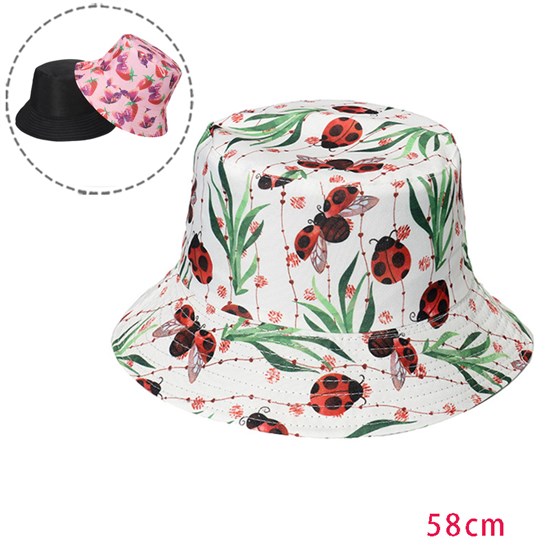 Ladybug Bucket Hat Beach Fisherman Hats Travel Fisherman Cap