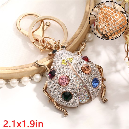 Beetle Alloy Keychain Insect Key Ring Jewelry