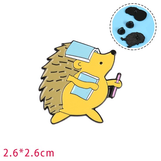 Cute Cartoon Animal Hedgehog Enamel Pin Brooch