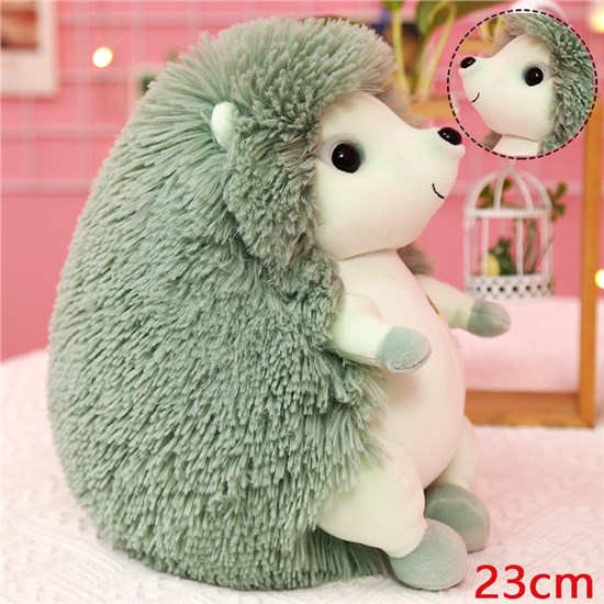 Adorable Cartoon Hedgehog Stuffed Animal Soft Plush Doll Toy Green