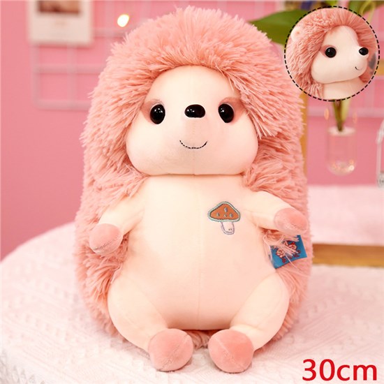 Adorable Cartoon Hedgehog Stuffed Animal Soft Plush Doll Toy Pink 
