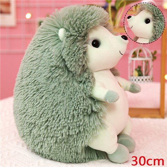 Adorable Cartoon Hedgehog Stuffed Animal Soft Plush Doll Toy Green
