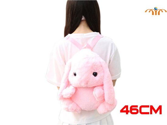 Anime Pink Rabbit Plush Backpack Bag