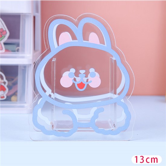 Rabbit Cartoon Transparent Acrylic Pencil Holder Desk Storage Pot