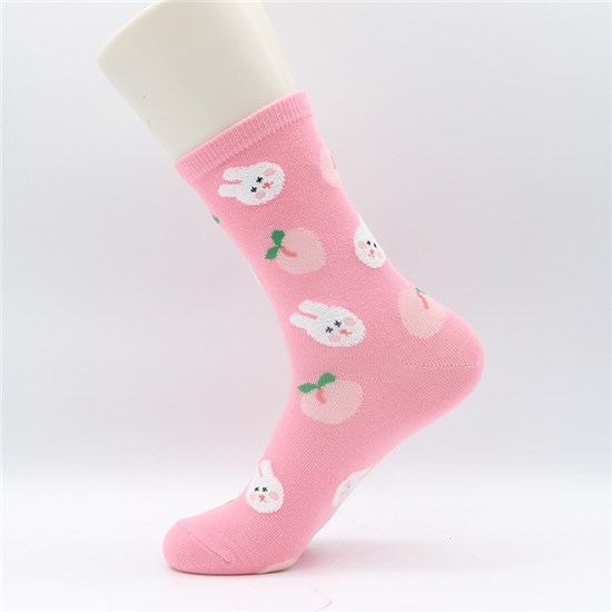 Cute Rabbit Peach Socks Animal Socks 