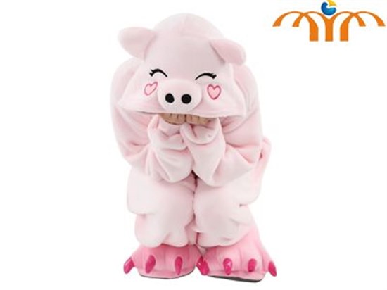 Cartoon Pink Pig Kigurumi Onesie Cosplay Animal Jumpsuit Costume Only Costume