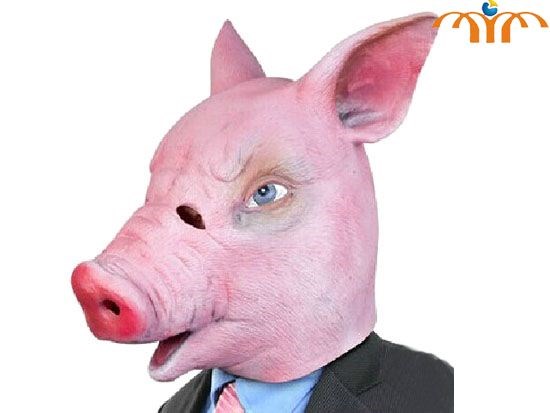 Anime Latex Mask Copslay Pig