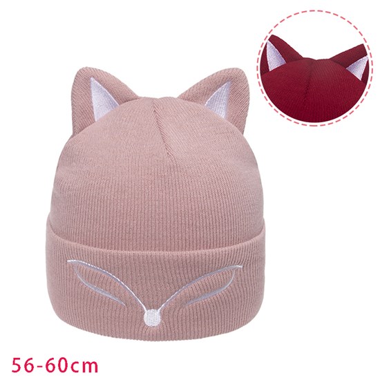 Fox Pink Knit Hat