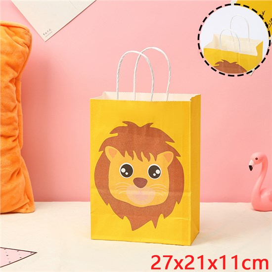 Cartoon Lion Paper Bag Gift Bag Treat Bag Goodie Bag