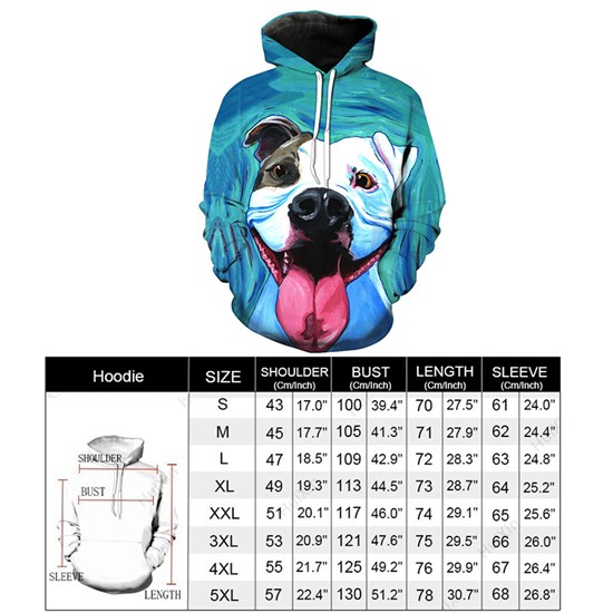 American Pit Bull Terrier Men and Women Shirts Unisex 3D Fashion Printed Shirts Hoodie