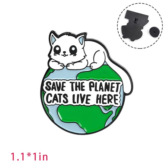 Cute Cartoon Animal Funny Cat Enamel Pin Brooch