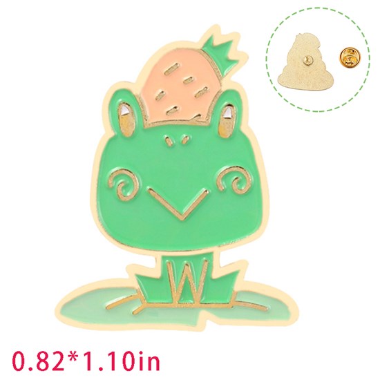 Frog Cute Fruit Strawberry Enamel Brooch Pin for Jackets Backpacks Cloths Funny Animals Badge Pin for Women/Men