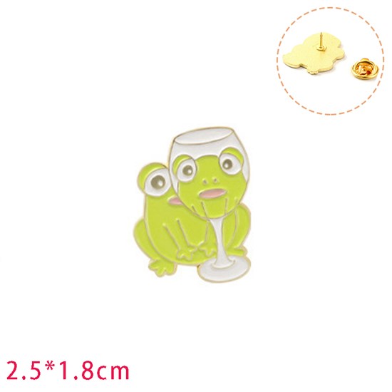 Cute Cartoon Animal Frog Enamel Pin Brooch