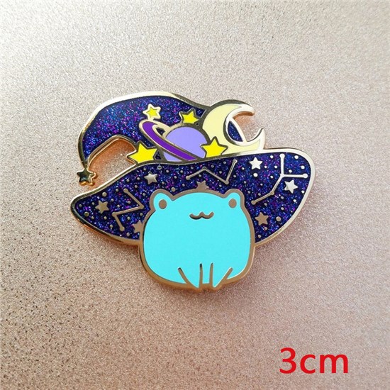 Cute Animal Magic Frog Enamel Pin Brooch Badge