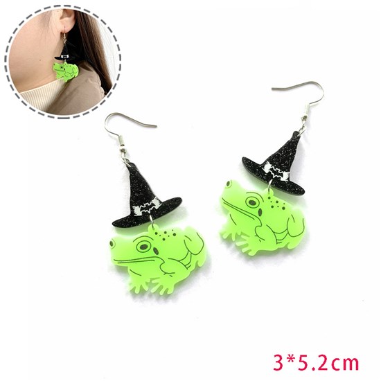Funny Frog Acrylic Earrings