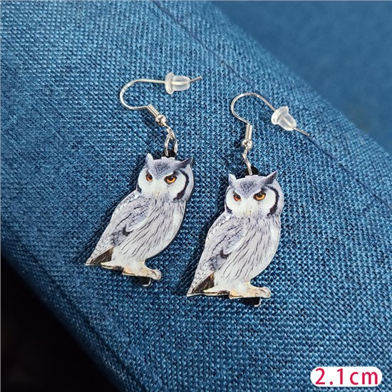 Funny Owl Acrylic Earrings