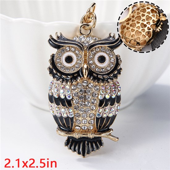 Cute Owl Alloy Keychain Key Ring Jewelry