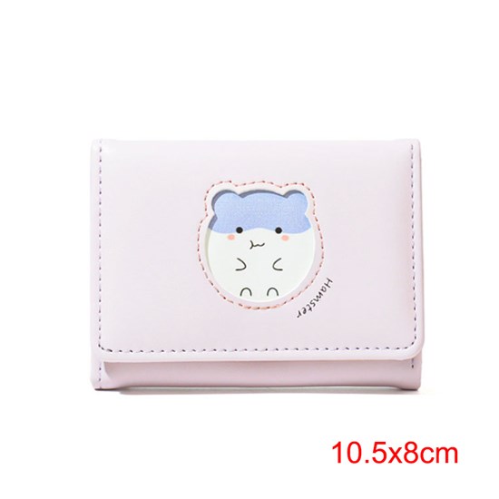 Cute Hamster Pattern Pink PU Wallet