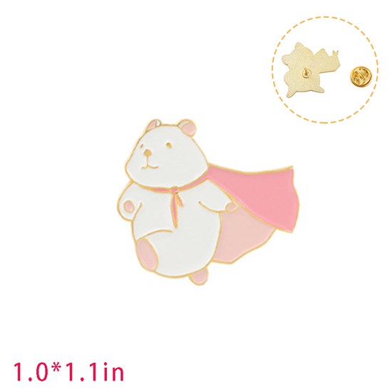 Hamster Brooch Pin for Jackets Backpacks Cloths Funny Animals Badge Pin for Women/Men