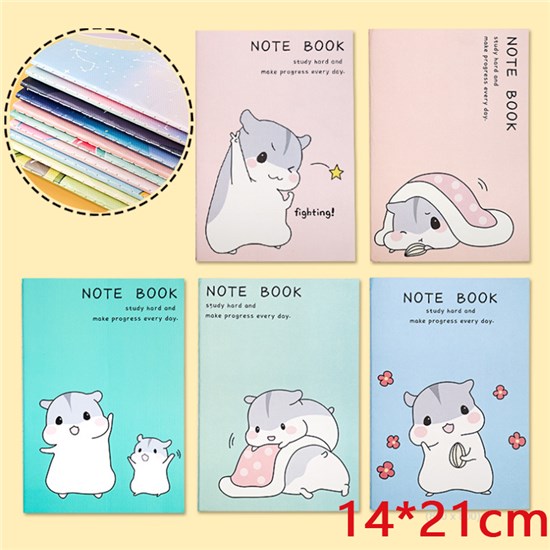 Cute Cartoon Hamster Animal Notebooks