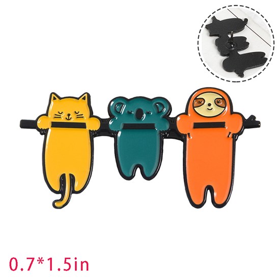 Cute Cartoon Animal Sloth Koala Cat Enamel Pin Brooch