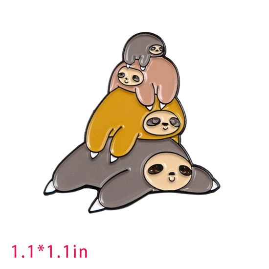Cute Cartoon Animal Sloth Enamel Pin Brooch