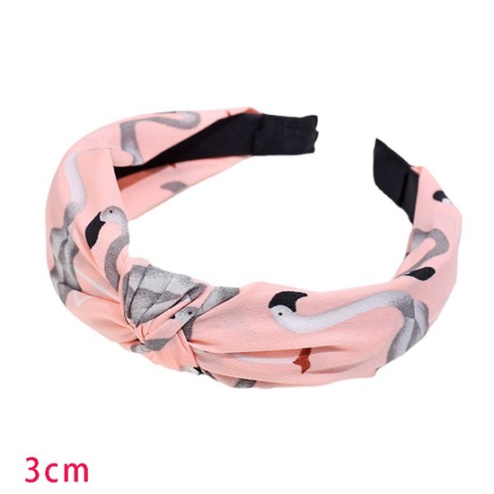 Flamingo Wide Turban Headbands Fabric Hair Hoop