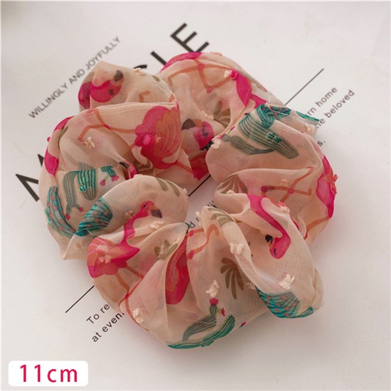 Flamingo Hair Scrunchies