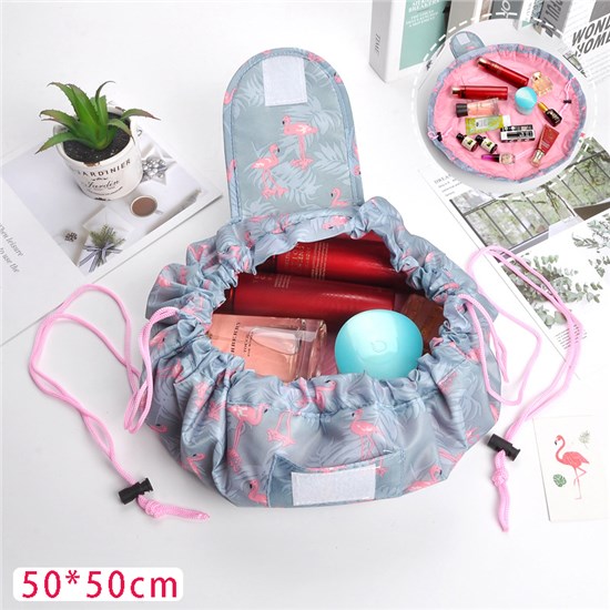 Flamingo Makeup Bag Drawstring Toiletry Bag For Travel