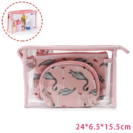 Flamingo Makeup Bag Set