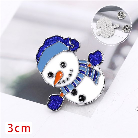 Christmas Snowman Holiday Brooch Lapel Pin