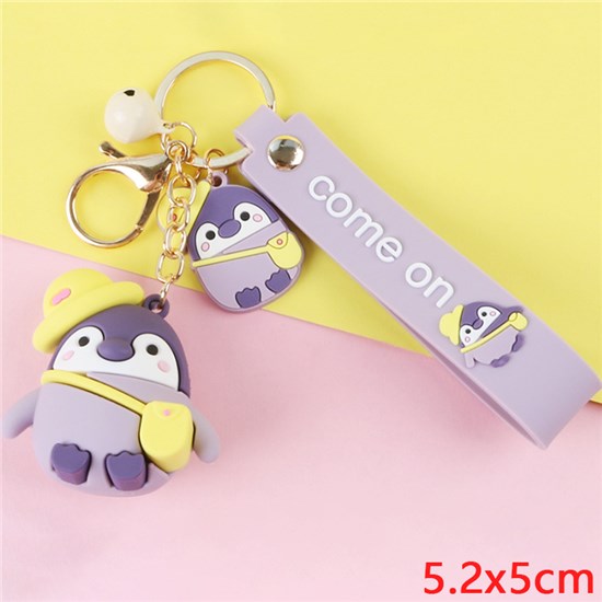 Cute Penguin PVC Keychain Key Ring