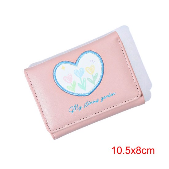 Fashion Flower Pattern Pink PU Wallet