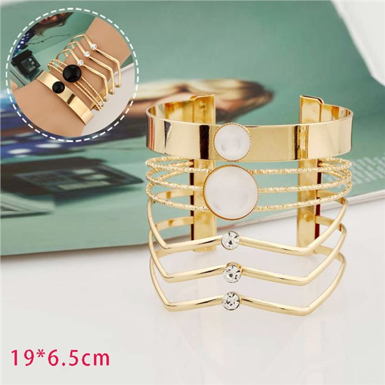 Multilayer Cross Wire Bangle Bracelet Open Adjustable Wide Cuff Bracelet 