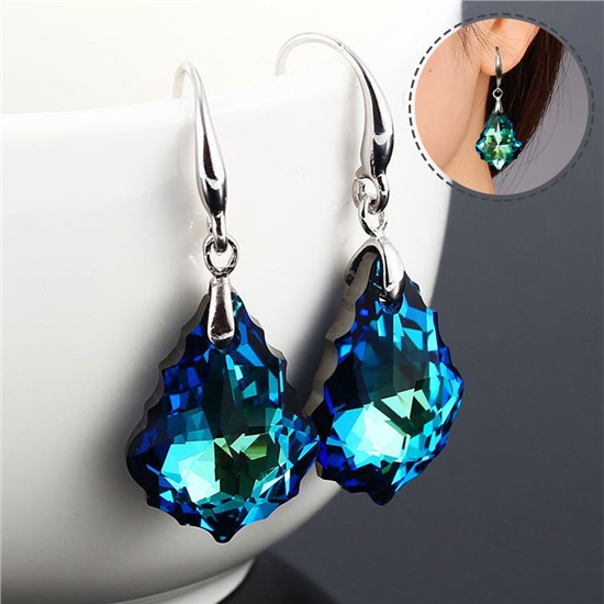 Fashion Crystal Dangle Drop Earrings Rainbow Crystal Earrings