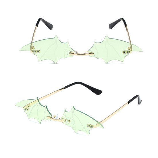 Rimless Cute Sunglasses Bat Glasses