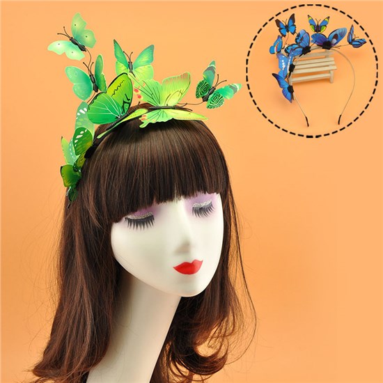 Butterfly Fascinator Headband for Women Festival Costume Wedding Tea Party Hair Accessory