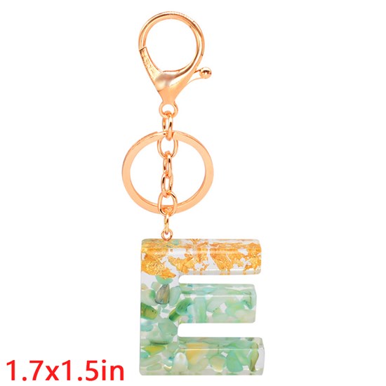 Fashion Resin Alphabet Initial Letter Keychain Key Ring, Bag Charm Keychain