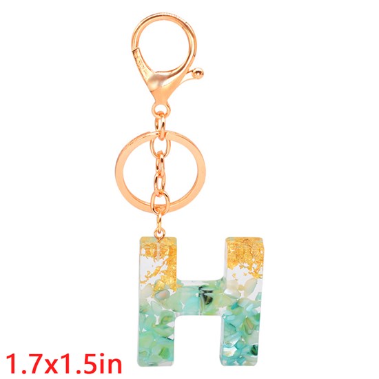 Fashion Resin Alphabet Initial Letter Keychain Key Ring, Bag Charm Keychain
