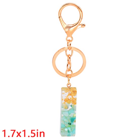 Fashion Resin Alphabet Initial Letter Keychain Key Ring, Bag Charm Keychain