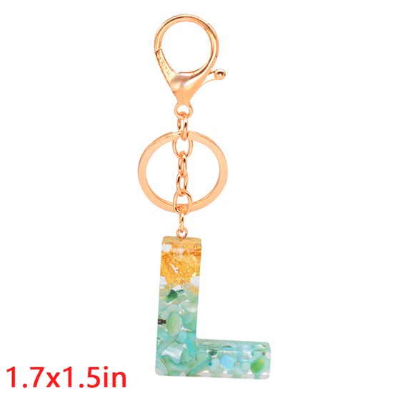 Fashion Resin Alphabet Initial Letter Keychain Key Ring, Bag Charm Keychain