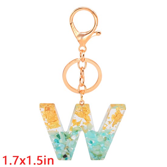 Fashion Resin Alphabet Initial Letter Keychain Key Ring, Bag Charm Keychain