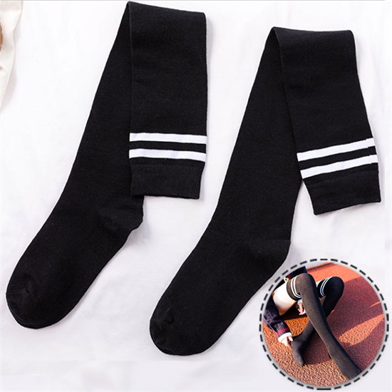 Womens Black Long Boot Stockings Over Knee Thigh Sock