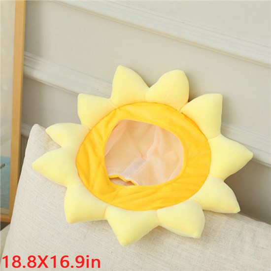 Funny Novelty Cute Sunflower Plush Hat Photo Props Dress Up Hat Cosplay Halloween Party Costume Headgear