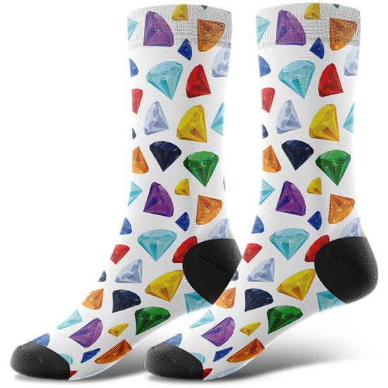 Novelty Colored Diamond Socks Funny Fashion Socks