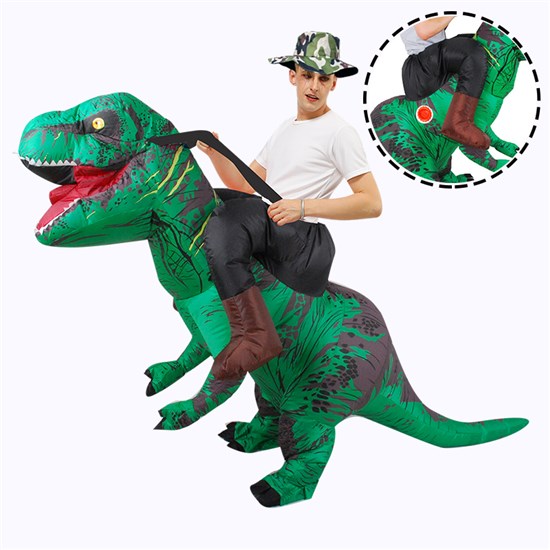 Adult Inflatable Rider Costume Riding Me T-Rex Fancy Dress Funny Dinosaur Halloween Blow up Costumes