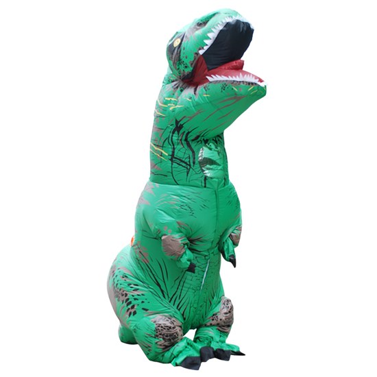 Green Dinosaur Adult Inflatable Costume T-Rex Fancy Dress Halloween Blow up Costumes